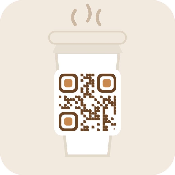 Coffee cup QR code