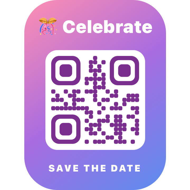 Save the date QR code