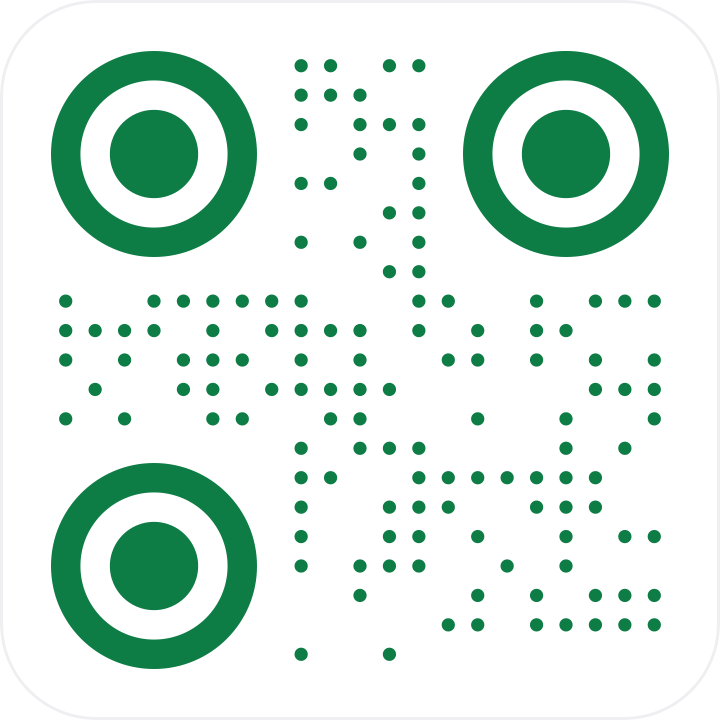 Mint green QR code