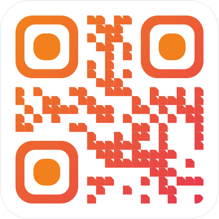 Sunset gradient QR code