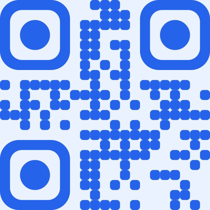 Blue styled QR code