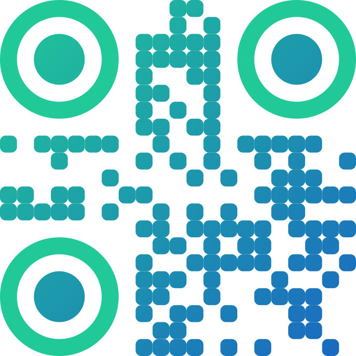 Teal styled QR code